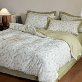 Japanese ditsy floral Cotton Bedding Sets Duvet Cover Sheet Pillowcase 4pc Underwear Bed Linens