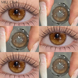 2PCS Natural Brown Lenses Eye Contact with Prescription Beauty Pupils Makeup Korean Contact Lens Fast Shipping