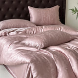 Lyocell Jacquard Soft Silky Cooling Bedding Set Single Double Queen King Duvet Cover Bed Sheet/Fitted Sheet Pillowcases 3/4Pcs