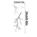 1 Sheet Arm Black Lightning Tattoo Sticker Waterproof Lasting Temporary Tattoo