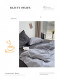 Hot Bedding Set Bedroom Decor Washed Cotton Double Duvet Cover Set Duvet Cover Flat Sheet Quilt Cover Pillowcase Home Textiles