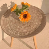 Creative Round Nordic Wood Coffee Table Storage Tea Fruit Service Plate Tray Bed Home table Living Room Table Sofa Side