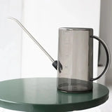 Stainless steel long mouth watering pot household transparent watering pot watering pot watering pot large capacity watering p