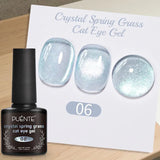7.5ML Green Crystal Cat Magnetic Gel Nail Polish Shiny Green Glitter Cat Eye Gel For Manicure Soak Off UV Nail Art Varnish