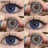 New Brown Colored Contact Lenses Natural Look Green Eye Lenses Gray Contact Women Gray Lenses 2Pcs