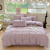 Pure Cotton Bedding Set Four Piece Bed Sheet Set Comforter Set Single Double  Bed Quilt Cover Rural Style Floral Bed Linens