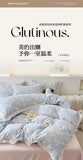 Princess Style Print Bedding Sets Ruffle Lace Bow Quilt Cover Romantic Bedclothes Home Decor Woman Girl Bedroom Duvet Cover 4pcs