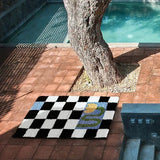 Chessboard Plaid Bath Mats Fluffy Grids Soft Floral Carpet Retro Bathroom Anti Slip Carpet Bedside Mats Ins Style Flocked Carpet