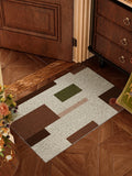 American Retro Geometric Wire Loop Entrance Mat Indoor Door Mat Non-Slip Dirt Scraper Wear Resistant Easy Clean Home Decor