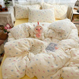 New Student Season Item Quilt Cover  A Fresh and Oxygen-rich Double-layer Gauze Printed Duvet Cover Skin-friendly Bedding