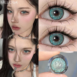 1Pair Colored Lenses for Eyes with Prescription Green Brown Contacts Lenses Natural High Quality Lenses Beauty Pupils