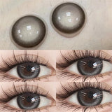 1 Pair Natural Contact Lenses For Eyes Color Beauty Pupils with Diopter Soft Round Korean Lenses Grow Eye Free Shipping