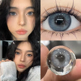 1Pair Color Contact Lens Pupils High Quality Green Eyes Blue Gray Lenses Makeup Diameter 14.2mm