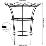 Heavy Duty Peony Cage Plant Support for Outdoor Roses Climbing Vines Rust Resistant Flower Ring Stakes Easy Assembly