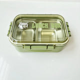 304 Stainless Steel Bento Box 2Compartments Large Capacity Food Grade Lunch Box for Students & Office Workers Insulated Leakproo