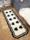 50*160cm Mini Hearts Rug Door Tufting Mat Soft Thick Fluffy  Door Floor Carpet Bathroom Absorbent Toilet Kitchen Rug