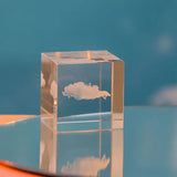 4 /5cm Healing Crystal Square Ornaments Creative Heart Cloud Spiritual Healing Decor with Natural Aesthetic for Home Decor Gifts