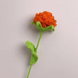 Handmade Crocheted Rose Flower Bouquet Artificial Flowers Wool Flower Finished Product Valentine's Day Teacher's Day Gift