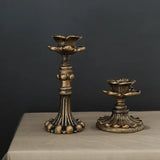 1Pc Antique Candlestick Resin Candle Accessory Retro Candle Holder French Candle Sconce Nostalgic Candlestick Home Decor GiftsWF
