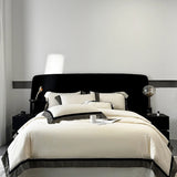 4Pcs Premium 1000TC Egyptian Cotton Simple Solid Color Bedding Set Duvet Cover Bed Sheet/Fitted Sheet Pillowcases Home Textiles