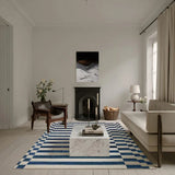 French Retro Bedroom Decor Stripe Carpet Minimalist Carpets for Living Room Home Art Plush Floor Mat Large Area Thickened Rug