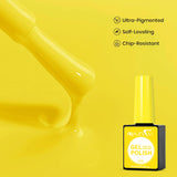 1/2Pcs Orange And Yellow Gel Nail Polish UV LED Soak Off Gel Nail Polish For Nail Art DIY Salon Home Holiday Gift For Women