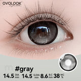 2pcs Crystal Gradient Blue Colored Lenses 14.5mm Clear Texture Daily Makeup Party Shiny Brown Lenses Gray Lens For Women