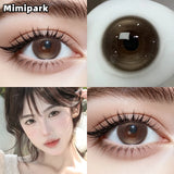 2pcs High Gloss Big Diameter Colored Contacts High Moisture Half Yearly Lenses for Daily Wear Makeup Party 0.00D No Po
