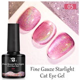 7.5ml Golden Gradient Cat Eye Nail Polish Gel Phototherapeutic Gel Soak Off Nail Magnetic Gel Polish Nail Art DlY