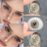 2PCS lris Lenses Color Contact Lenses with Diopter Myopia Eyes Blue Beatuy Contacts Lens Makeup Yearly Fast Delivery