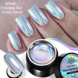 5ml Super Sliver Metallic Gel Nail Polish Holographics Metal Effect Painting Liner DIY Nail Art Decoration Varnish