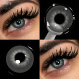 Colored Contact Lenses Lalens Ves Klien Black Green Gray Color Contacts Eye Lens Eyes Half Year 2Pcs