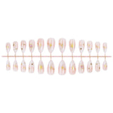 Luxury Golden Patterns French False Nails Red Heart Acrylic Press on Nails Sweet Almond Ins Fake Nails with Metallic Gold Accent
