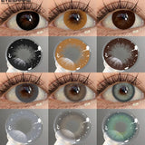 Fashion Color Contact Lenses 1 Pair Black Big Eyes Softlenses Colored Contact Lens eye Makeup Beautiful Pupils
