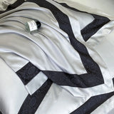 Luxury Hollow Embroidery Wide Edge Bedding Set 1000TC Lyocell Cotton Soft Silky Duvet Cover Flat/Fitted Bed Sheet Pillowcases