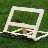 1pc Foldable Wood Bookends Cookbook Holder Rack Wooden Reading Book Support Stand Holders Tablet PC