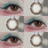 Blue Lenses with Prescription Myopia Colored Contact Lenses for Eye Cosmetic Eye Contacts Lens with Degree Yearly Pupil