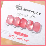 Wine Red Jelly Gel Nail Polish Glitter Nude Translucent Quick Extension Gel Semi Permanent Varnish UV Gel Nail Art 1