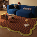 Retro Modern Striped Living Room Carpet Irregular Home Decor Sofa Coffee Table Floor Mat Soft Comfortable Bedroom Rug