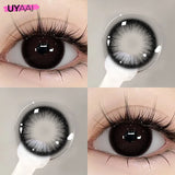 Grey Color Contact Lenses Big Black Eyes Lenses Natural Brown Lens Beauty Pupils Comestic Blue Lens 14.5/14.2mm