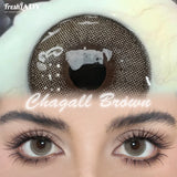 1 Pair Breeze & Chagall Series Colored Contact Lenses Natural Brown Pupils Eyes Contact lenses Gray Soft Contacts 14.20mm