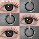 1 Pair Yearly New Korean Natural Lenses Color Contact Lenses for Eyes Color Black Brown Beautiful Pupil Fast Shipping