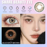 Myopia Lenses 1pair Color Contact Lenses for Eyes Brown Prescription Lens Cosmetic Black Lense Yearly Gray Contact Lens