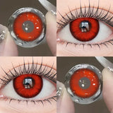 1pair Blue Green Red Color Contact Lenses 6months Halloween Crazy Circle Lens 14.5mm