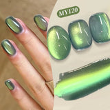 10ml Only Green Glass Bead Cat Magnetic Gel Nail Polish Guava Soda Grape Iced Crystal Salon Soak Off Gel Manicure