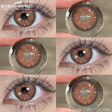 2Pcs Natural Color Contact Lenses for Eyes Korean Brown Lenses Beauty Fashion Gray Lense Blue Eye Lenses Pink Contacts