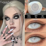 1Pair Cosplay Colored Contact Lenses for Halloween Blind Black White Lens Anime Coser Eyes Contacts Cosmetic Eye Pupils