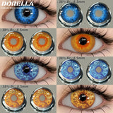 1pair Eyes Lenses for Eyes Blue Lneses Beauty Makeup Yellow Eye Contact Lenses Cosmetic Color Lens Eyes