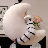 Moon Throw Pillows Soft Moon Shaped Pillows Plush Floor Cushions Middle Eastern Muslim Festival Home Bedroom Eid Al Fitr