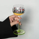 Goblet Cute Cartoon Christmas Glass Cup Wine Glasses Creative Champagne Cocktail Glass Wedding Birthday Party Drink Cup